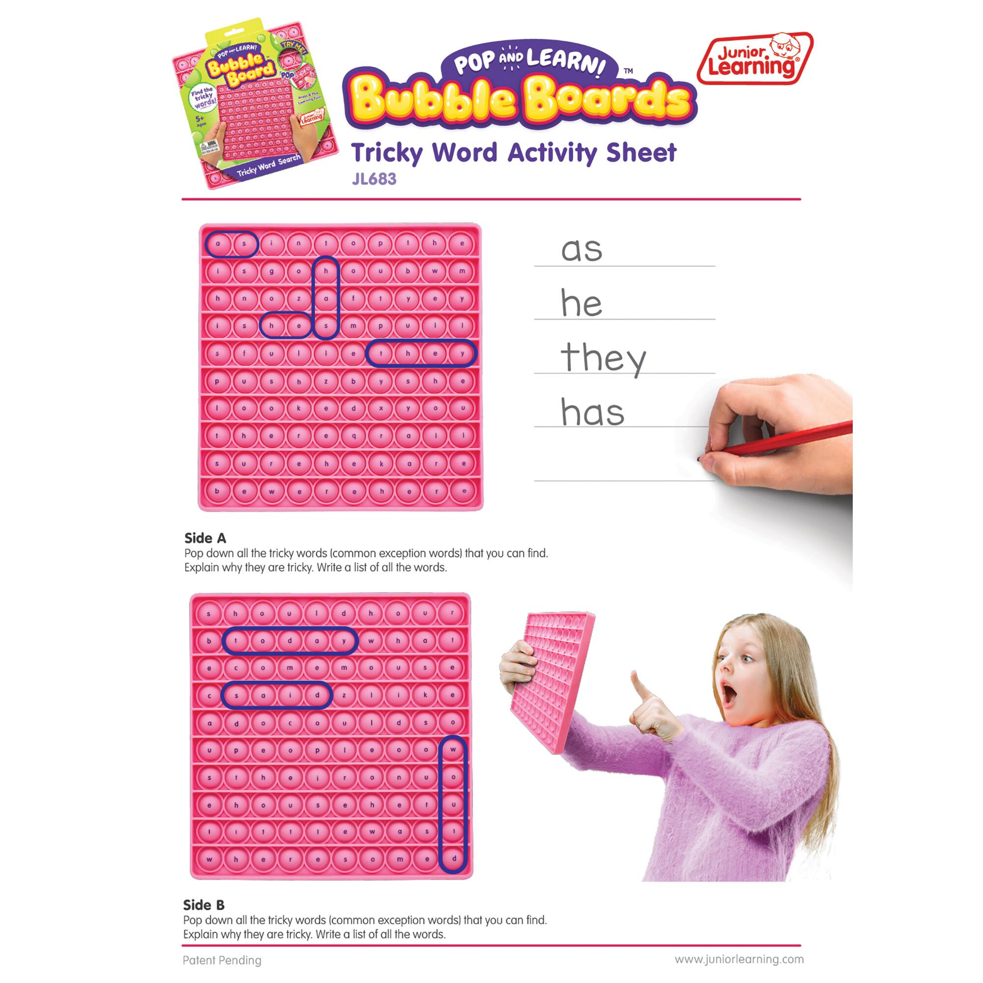 Junior Learning® Tricky Word Search Bubble Board